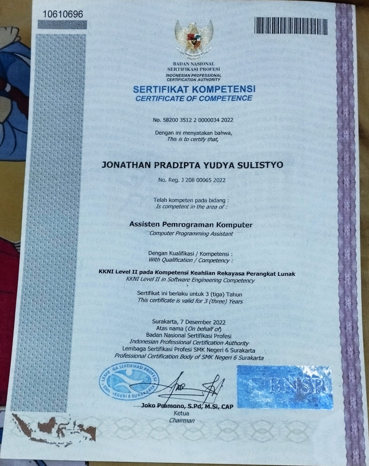 Computer Programming Assistant (KKNI Level II)